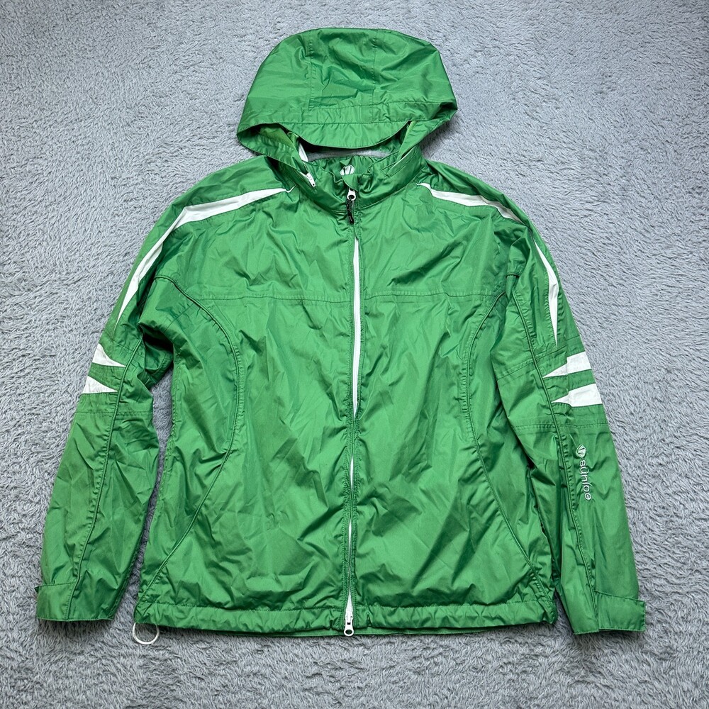 Sunice Jacket Womens L Green Hooded Storm Rain Windbreaker Performance Golf